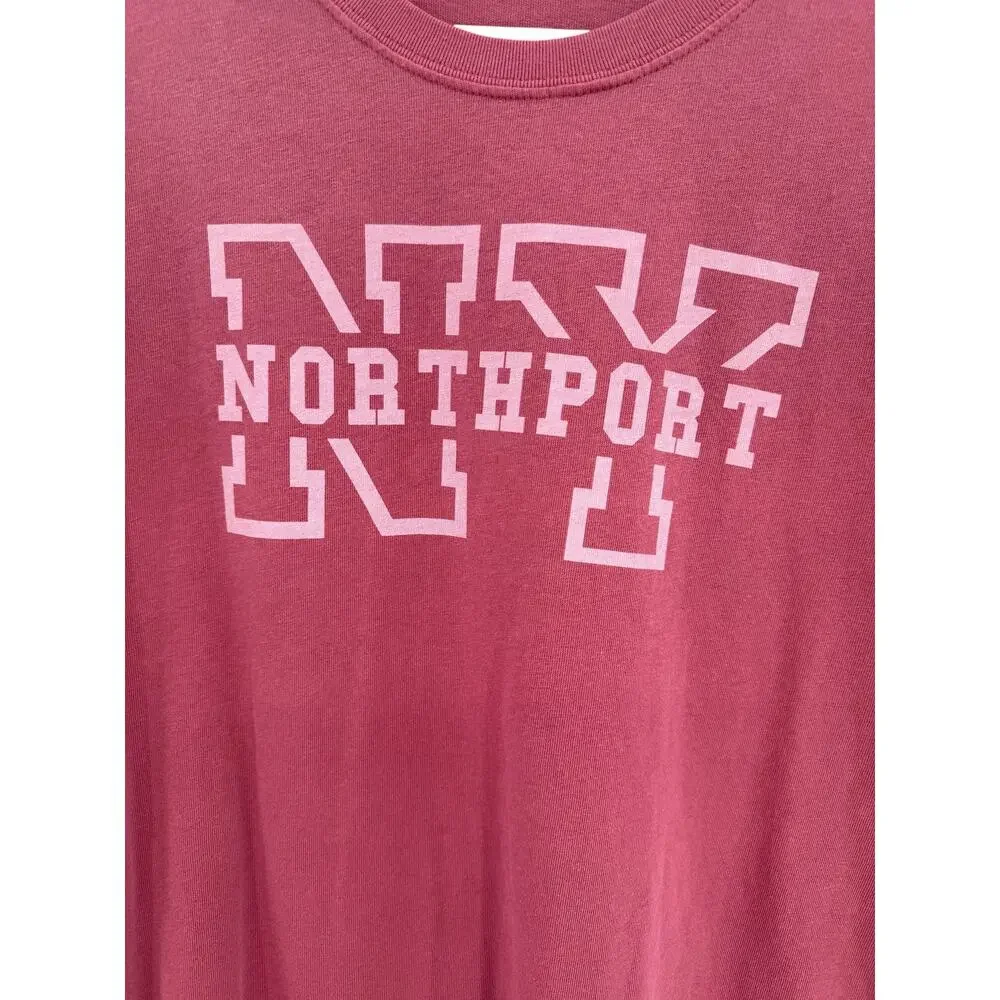 J.Crew Northport NY Vintage Jersey Graphic T Shirt‎ Pink Relaxed Men's Large